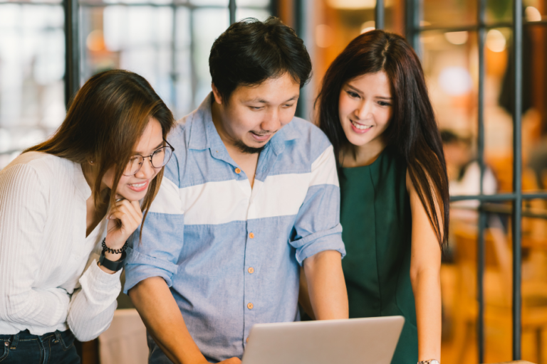 employees working together